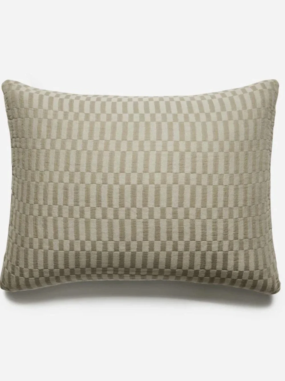 Brooklinen Woven Checkerboard Sham Set in Jade in Standard Size